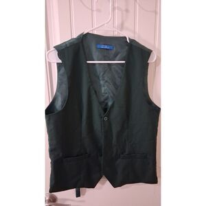 Sean Alexander Men’s 38L Dark Green Suit Vest 5 Button Adjustable Back Formal